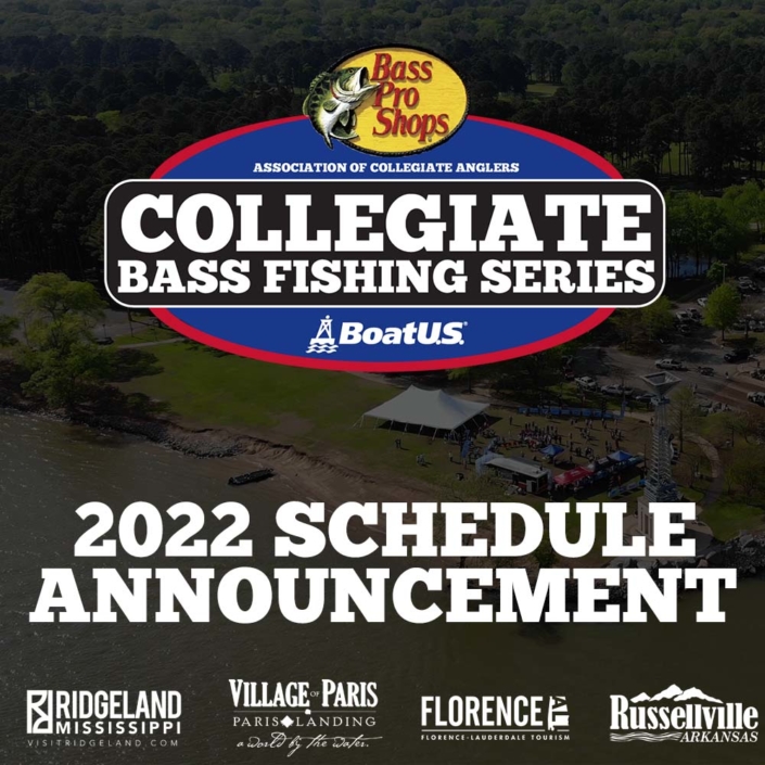 ACA Announces Complete 2022 Schedule for the Bass Pro Shops Collegiate Bass Fishing Series